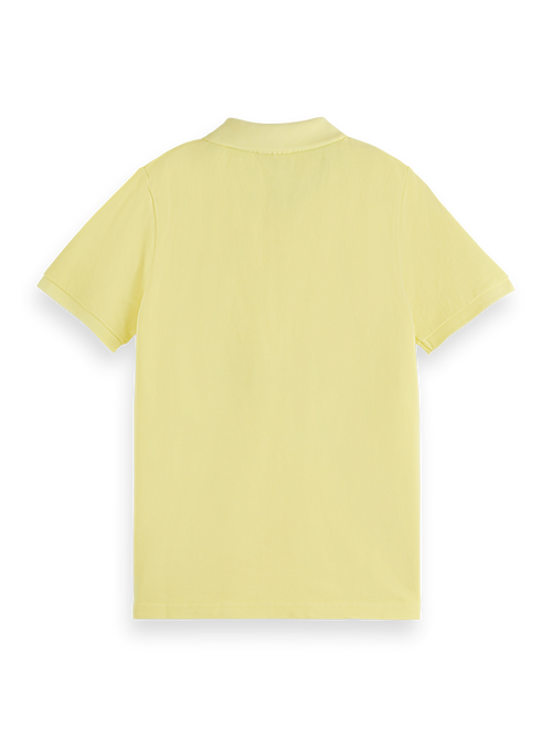 Garment-dyed pique polo