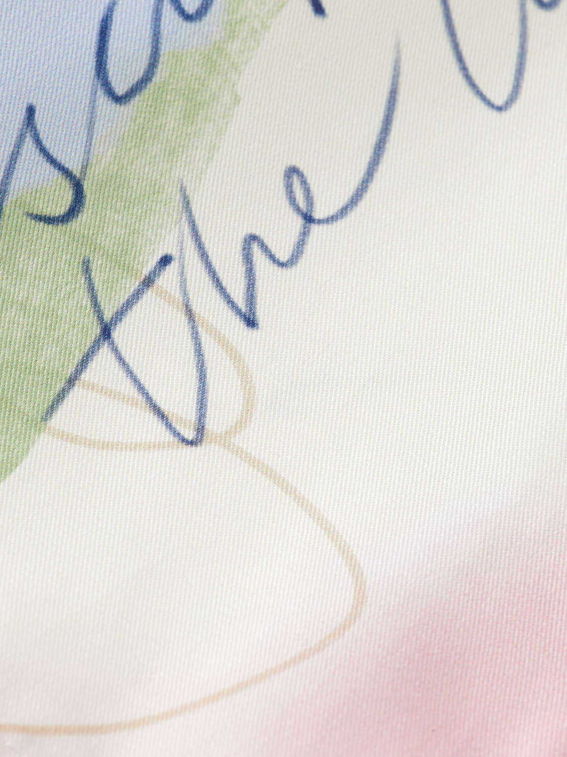 Placed print linen blend short-sleeved shirt