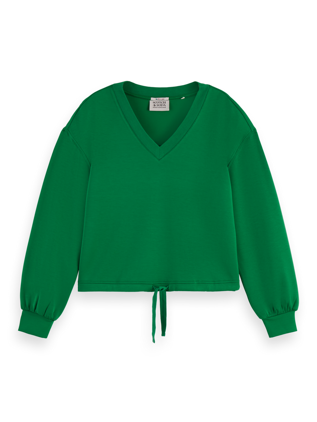 V-neck modal sweatshirt