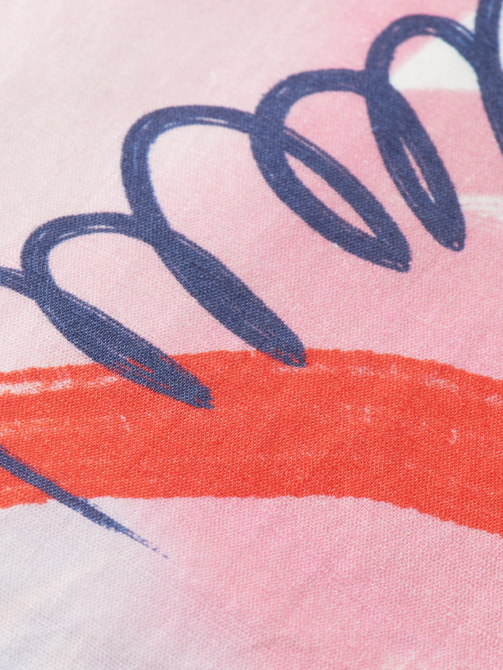 Linen blend printed dress