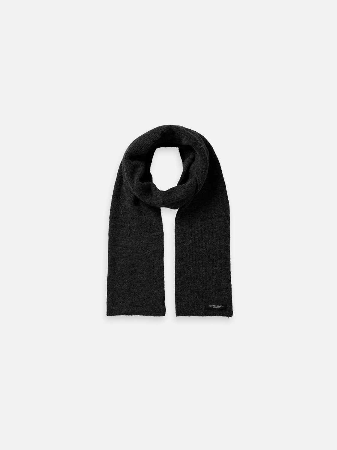 Logo knitted scarf