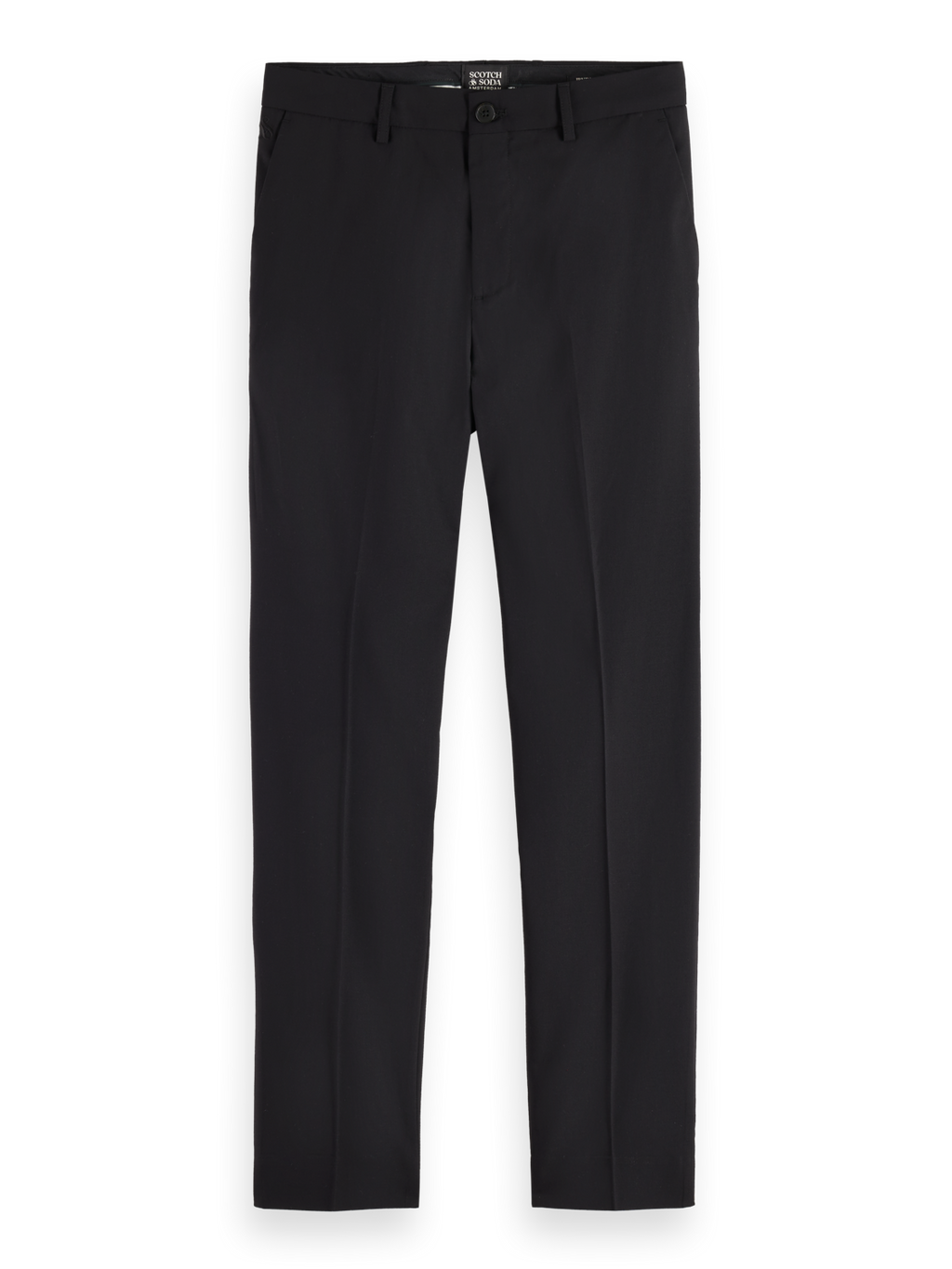 Essentials IRVING COOL-WOOL BLEND CHINO - BLACK