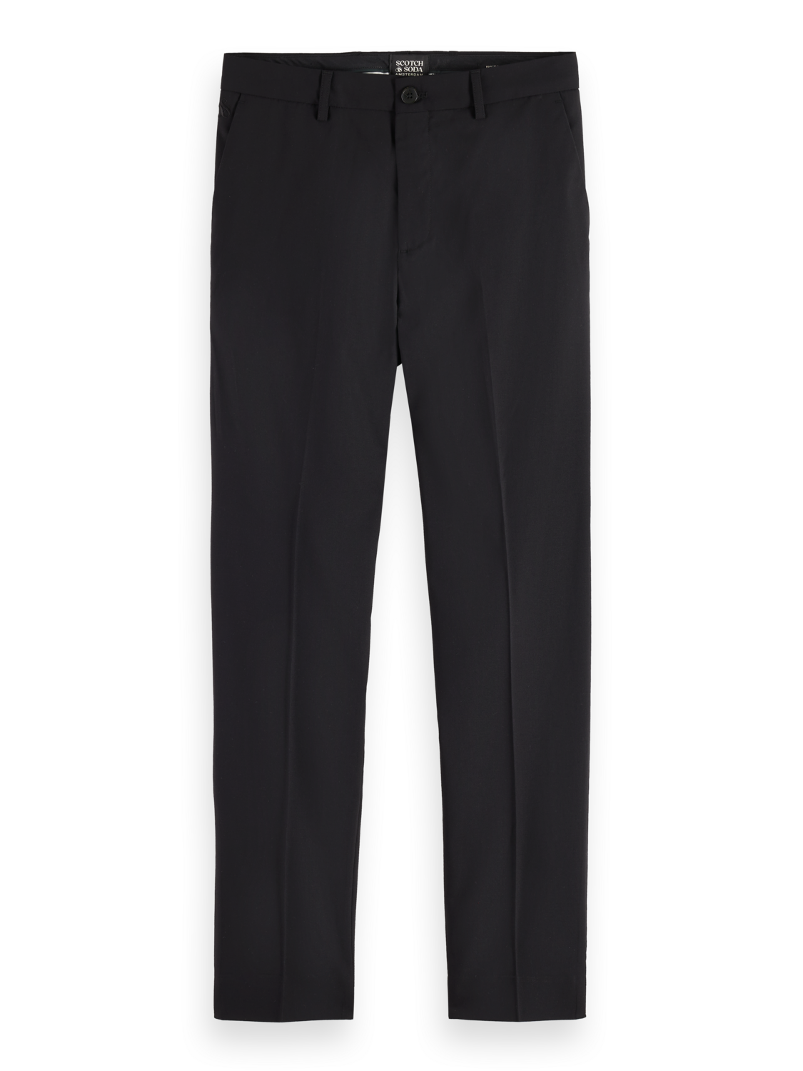 Essentials IRVING COOL-WOOL BLEND CHINO - BLACK