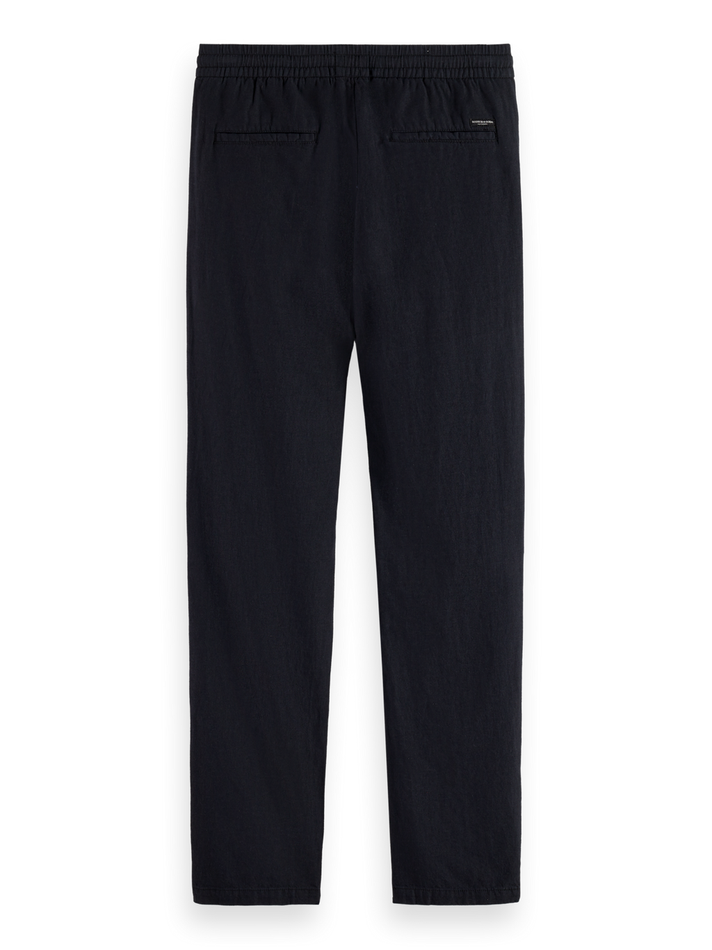 Essentials WARREN COTTON/LINEN TWILL JOGGER - BLACK