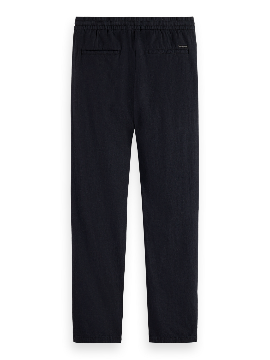 Essentials WARREN COTTON/LINEN TWILL JOGGER - BLACK
