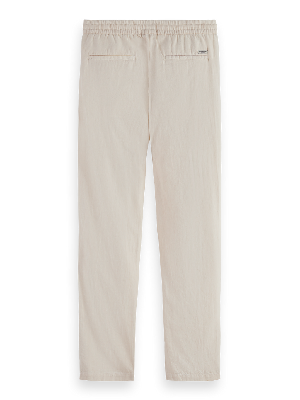 Essentials WARREN COTTON/LINEN TWILL JOGGER - OFF WHITE