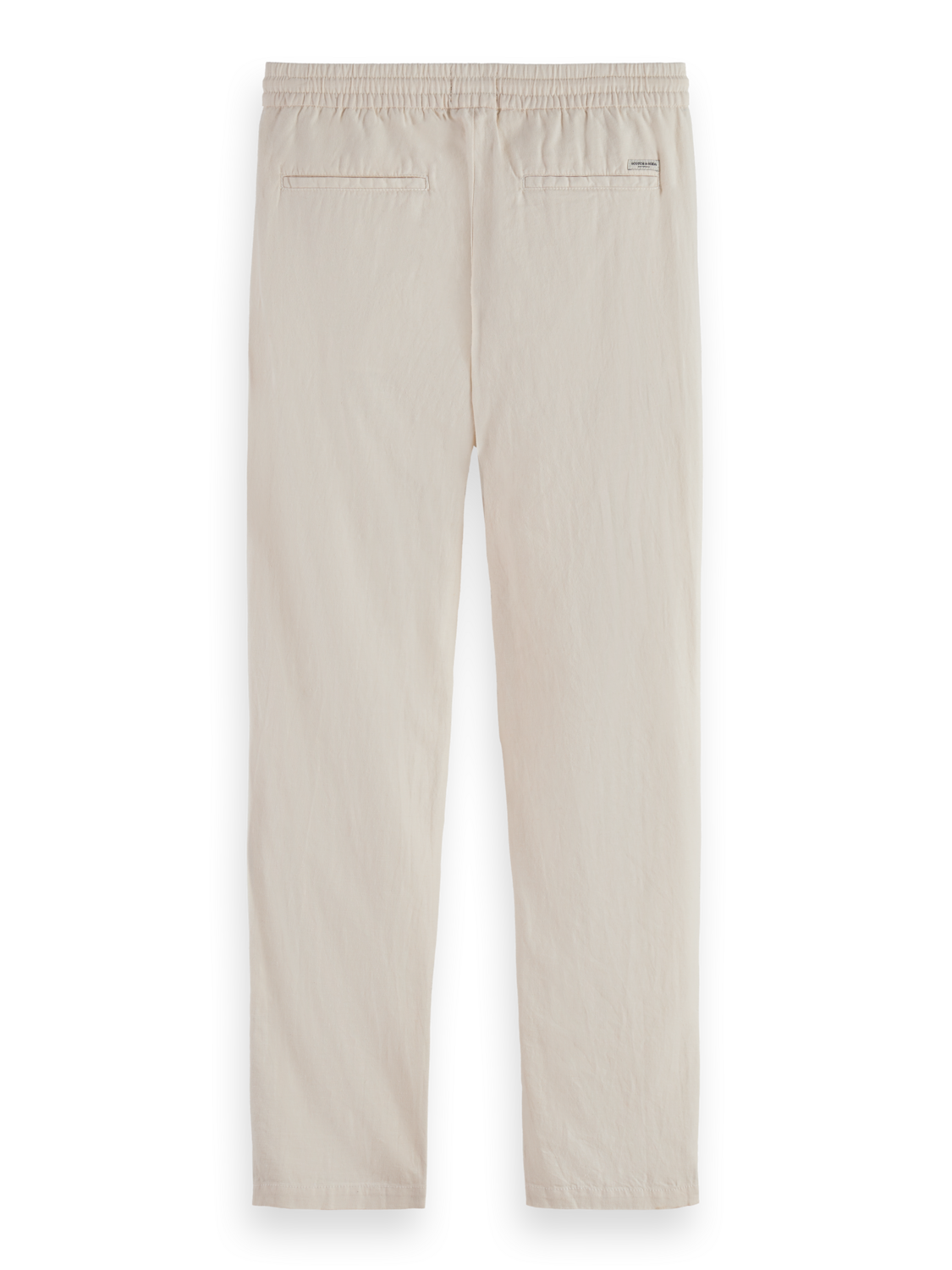 Essentials WARREN COTTON/LINEN TWILL JOGGER - OFF WHITE