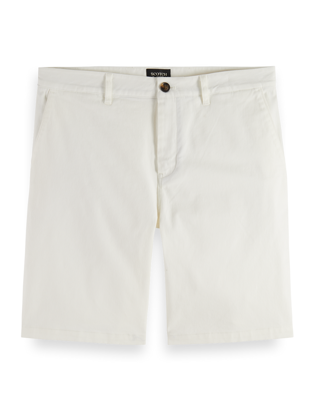 CORE Stuart Cotton-blend twill regular-fit short - OFF WHITE