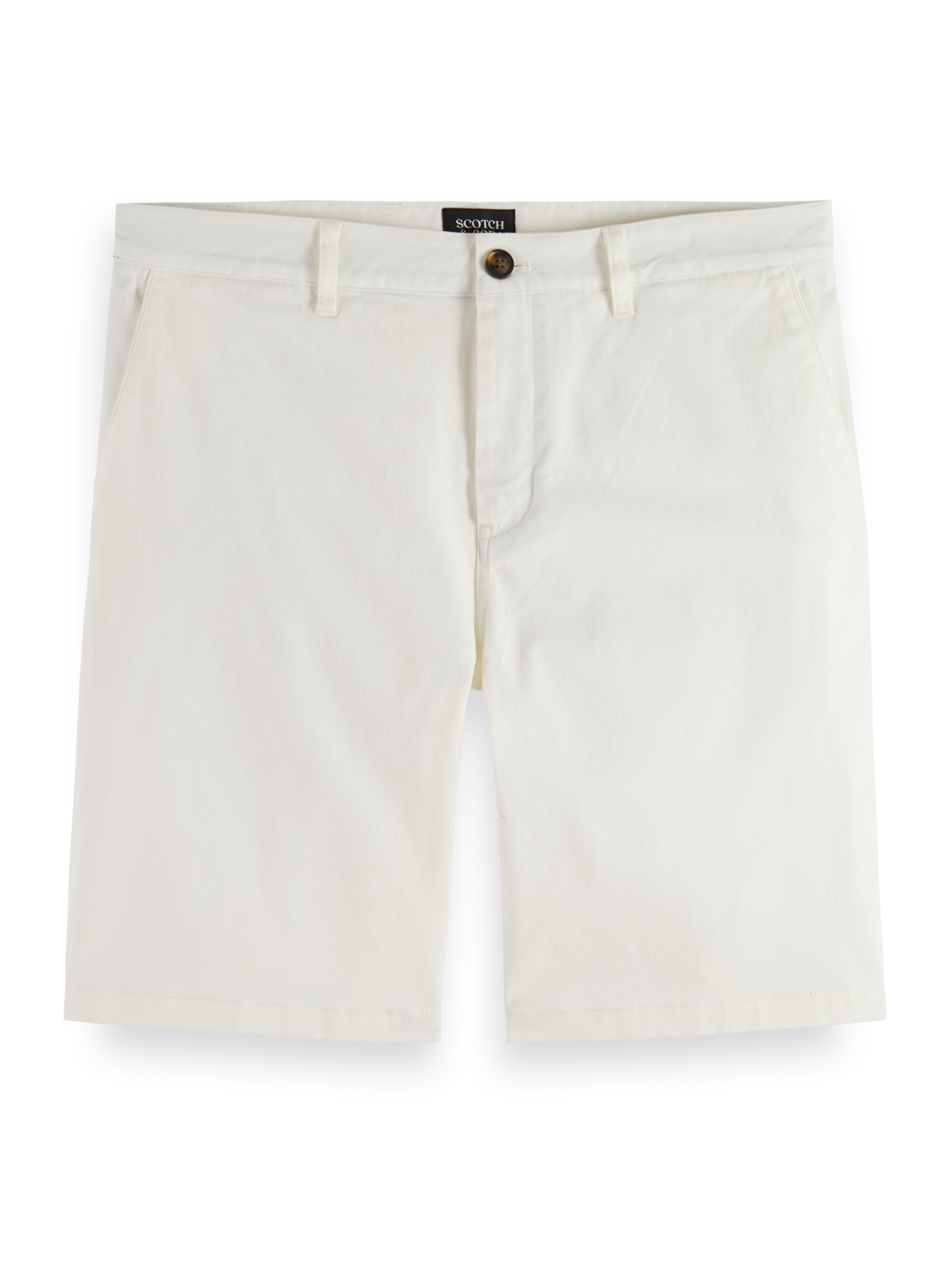 CORE Stuart Cotton-blend twill regular-fit short - OFF WHITE