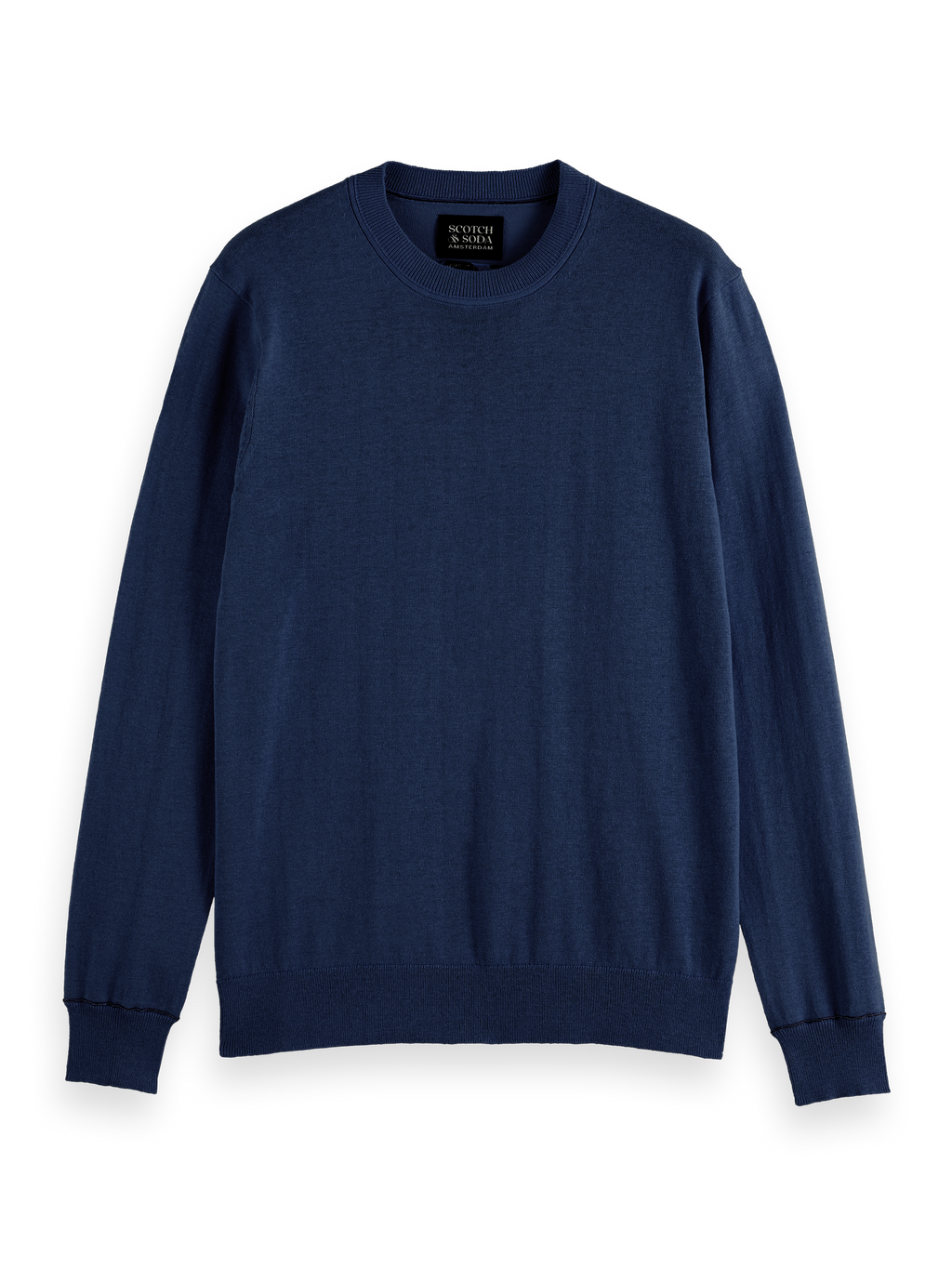 Linen-blend crewneck