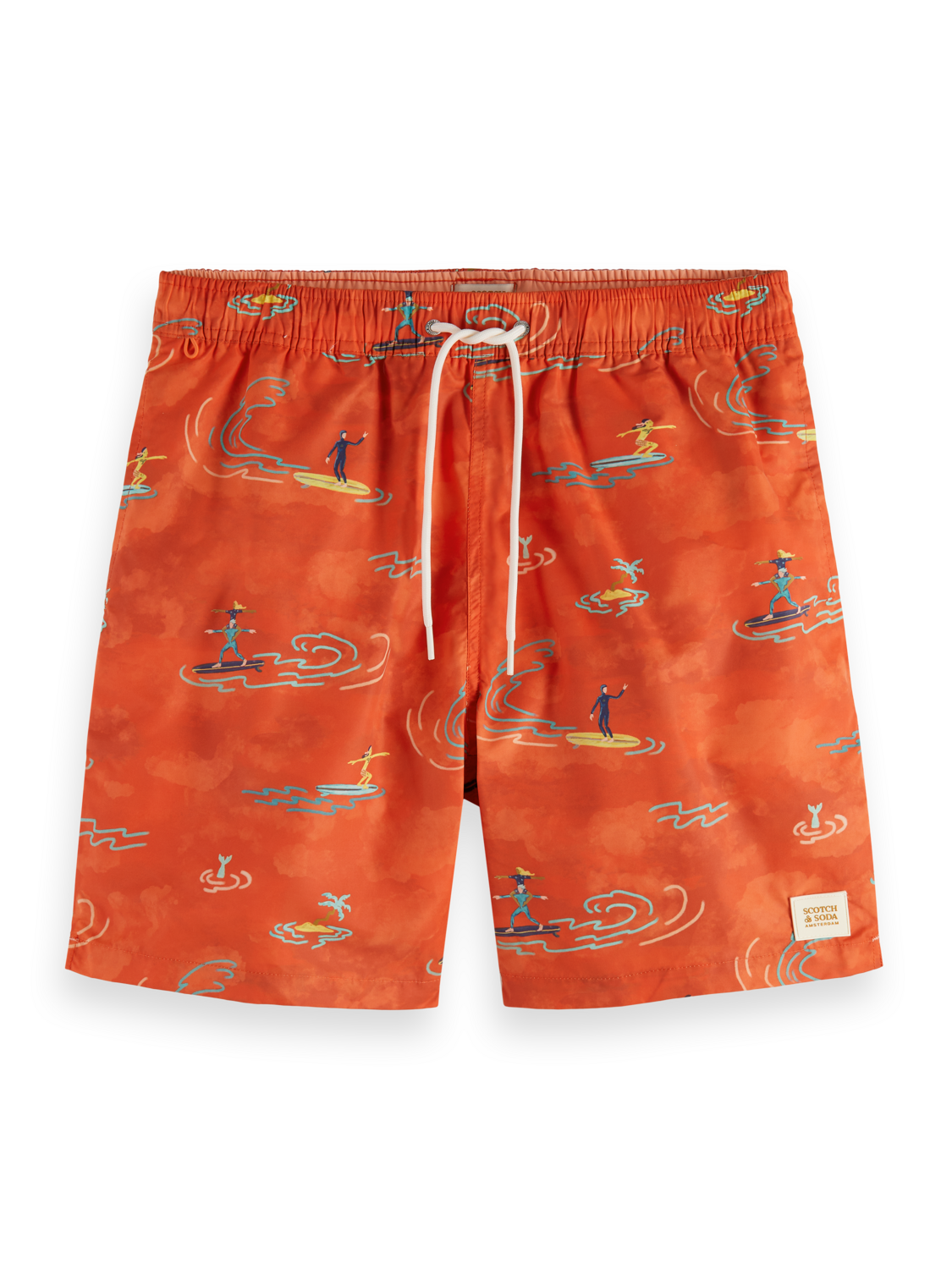MID LENGTH SWIM SHORT ALL OVER PRINT