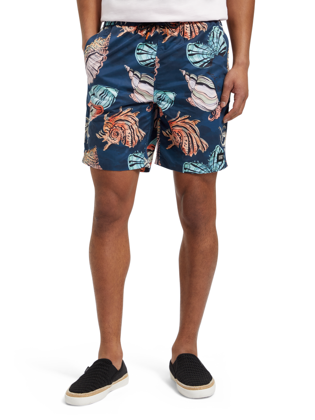 LONG LENGTH SWIM SHORT WITH ALL OVER PRINT