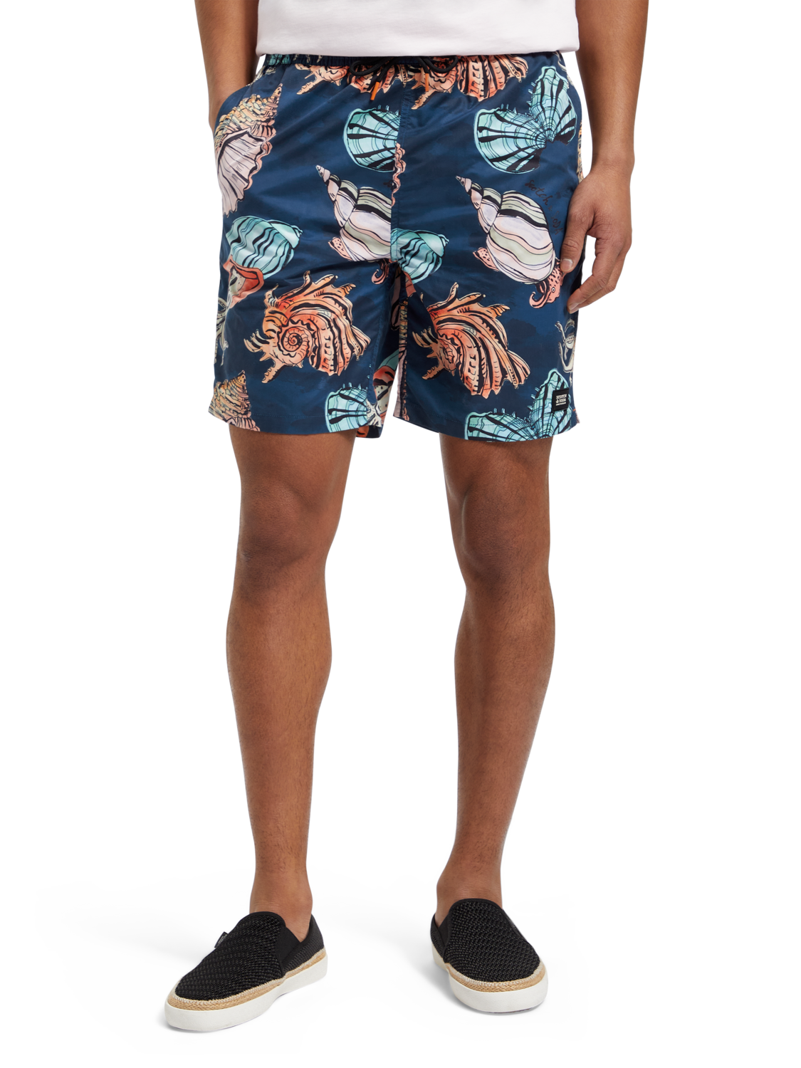LONG LENGTH SWIM SHORT WITH ALL OVER PRINT
