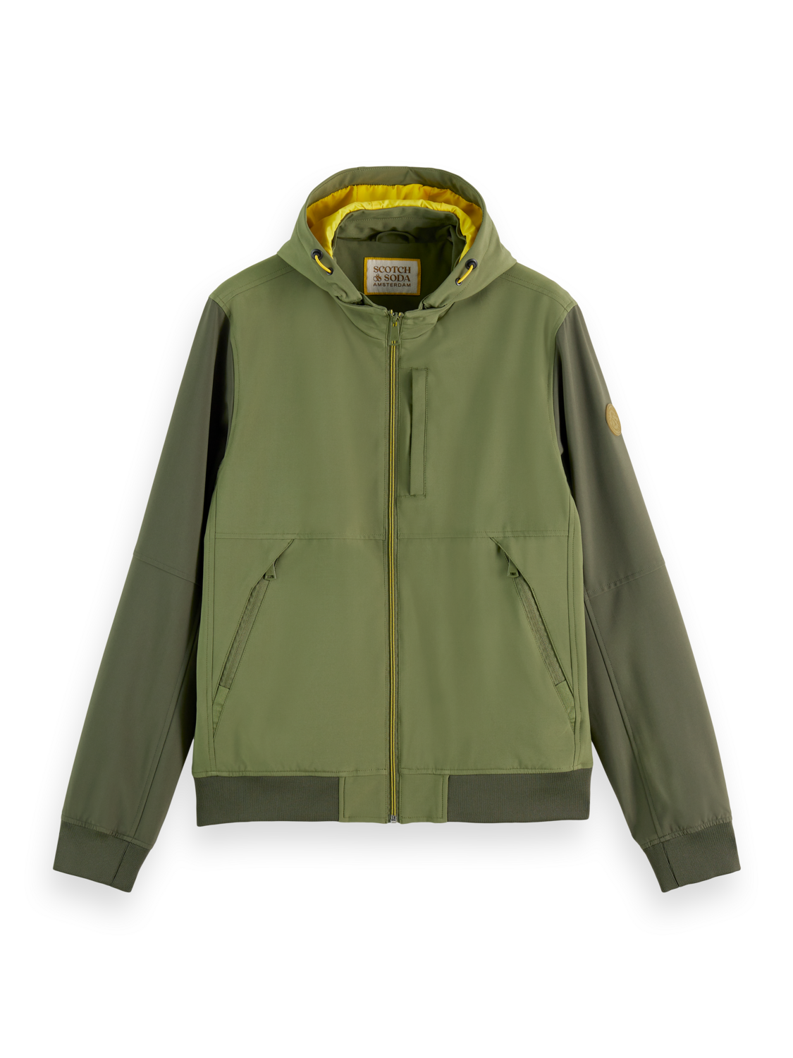 HOODED COLOURBLOCK JACKET