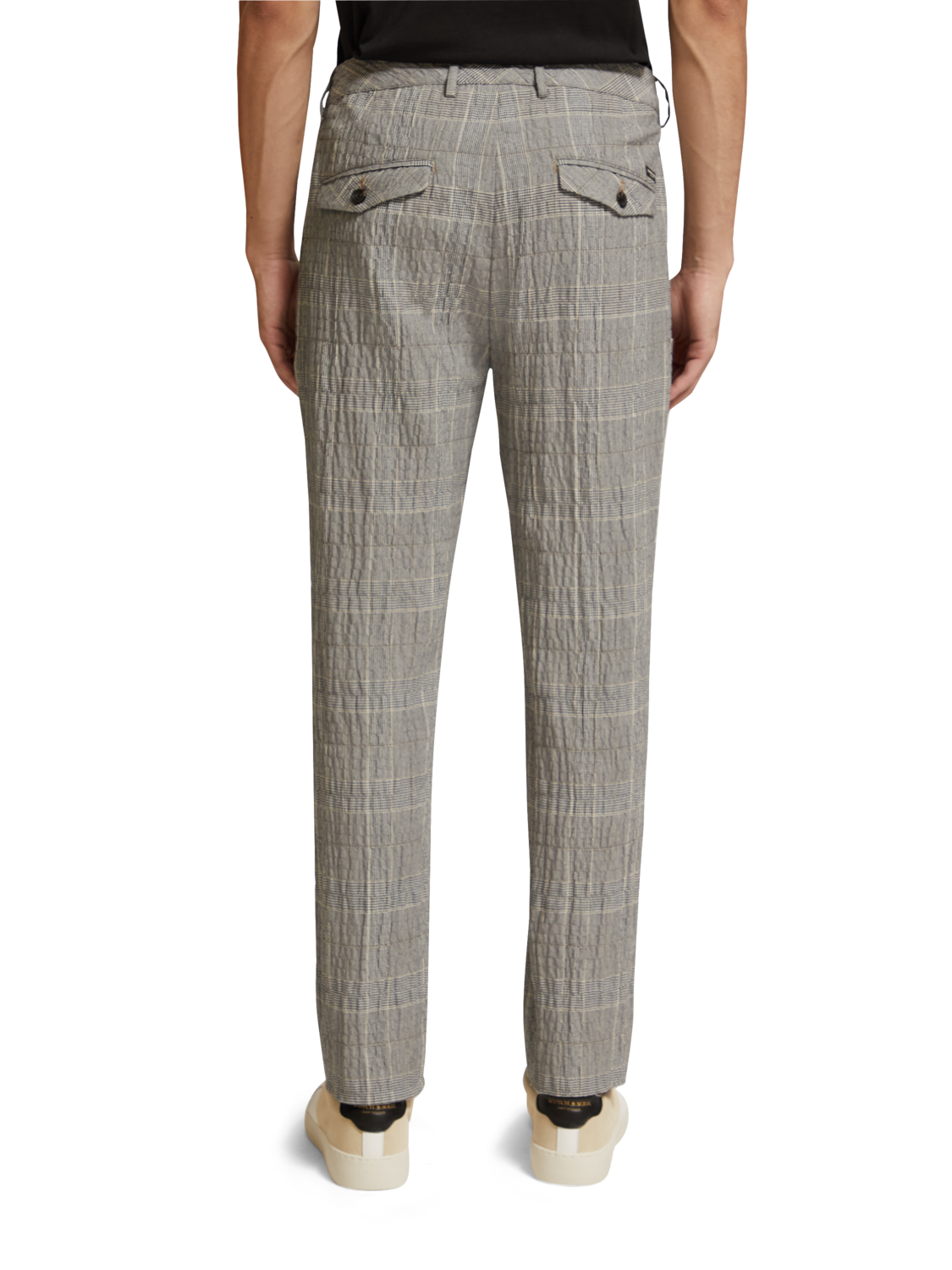 BLAKE - CHECKED COTTON-BLEND SEERSUCKER CHINO