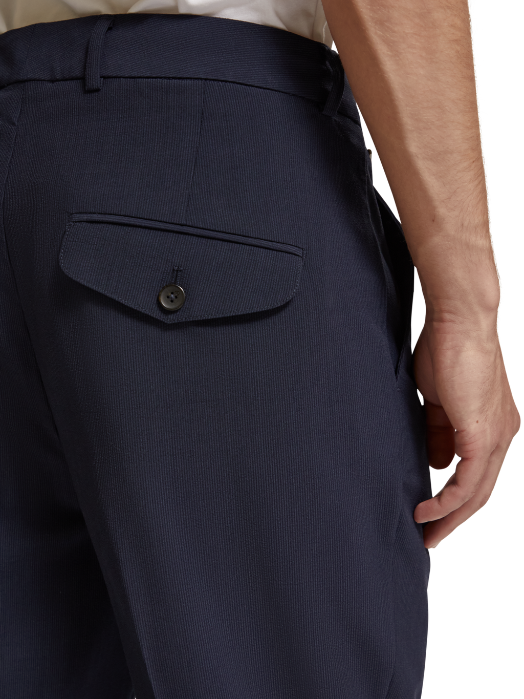 IRVING - PINSTRIPED FINE WOOL-BLEND SEERSUCKER CHINO