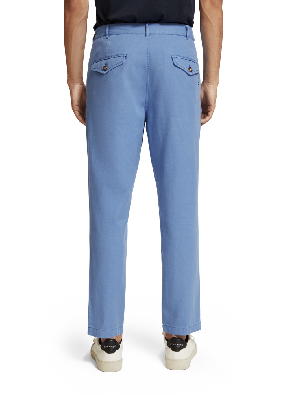 TWILT- GARMENT-DYED PLEATED COTTON/LINEN CHINO