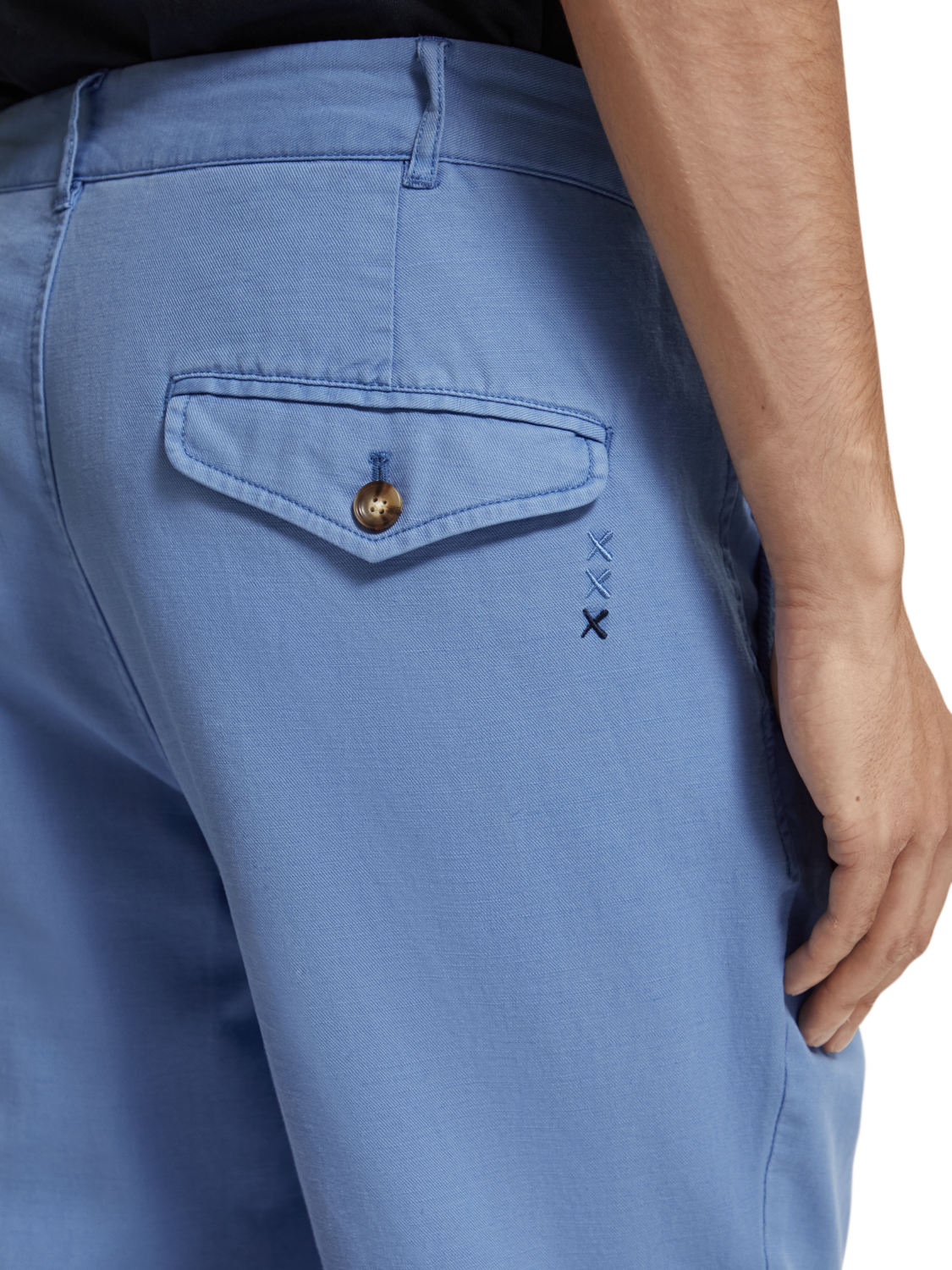 TWILT- GARMENT-DYED PLEATED COTTON/LINEN CHINO