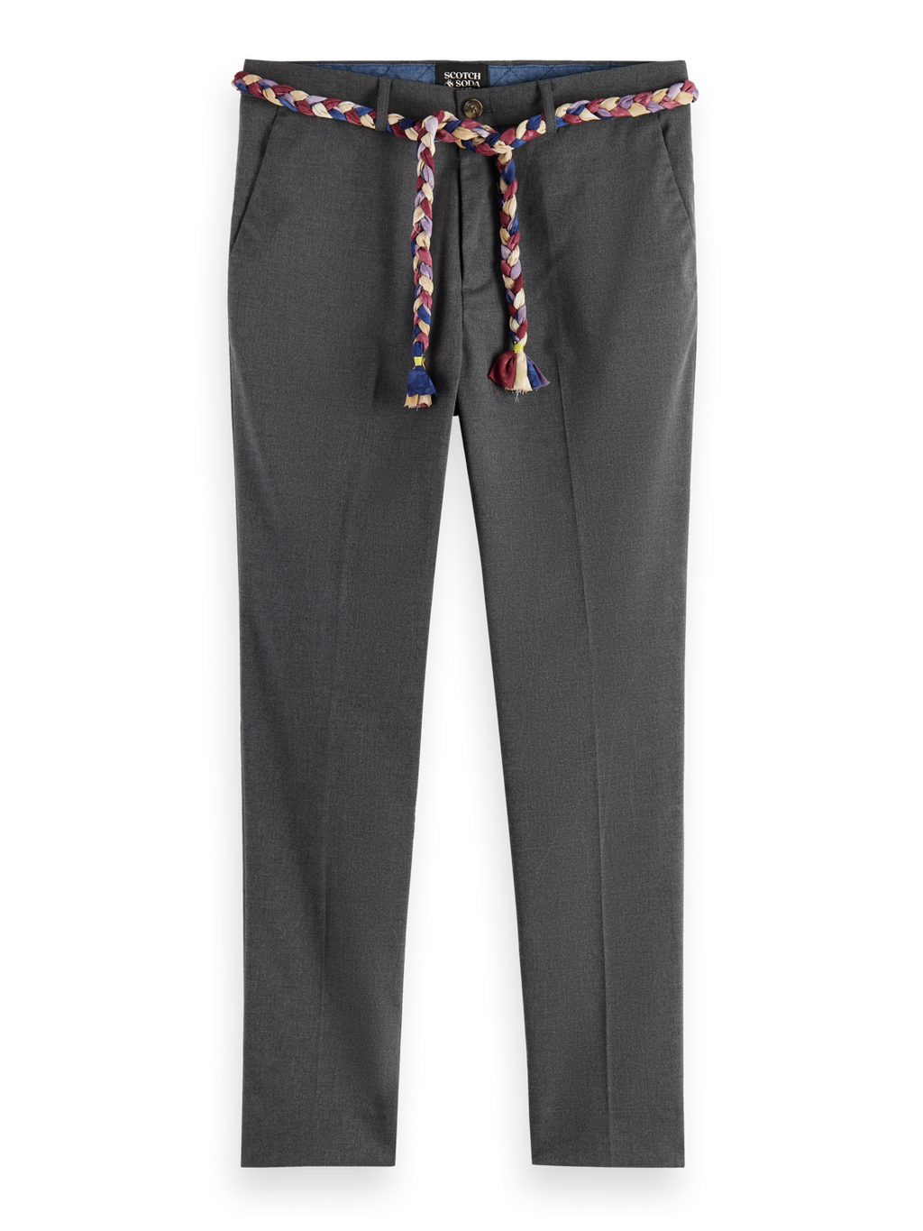 IRVING - SLIM TAPERED MELANGE VISCOSE-BLEND CHINO