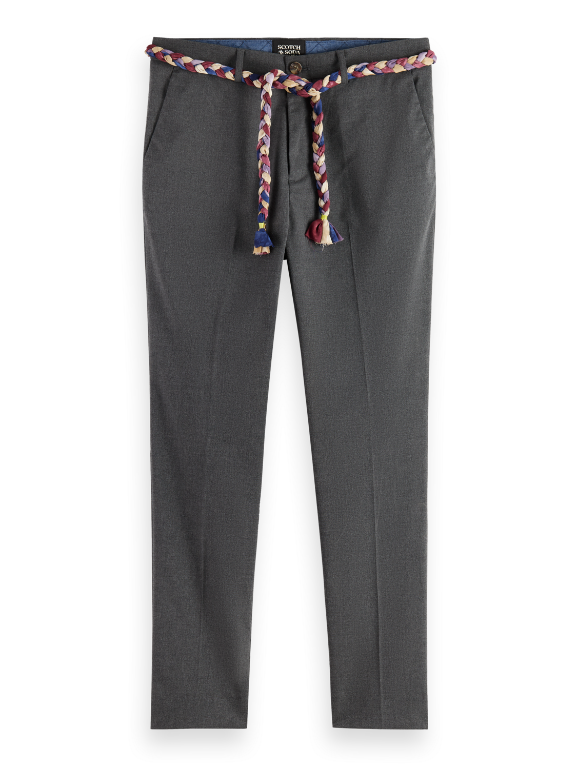 IRVING - SLIM TAPERED MELANGE VISCOSE-BLEND CHINO