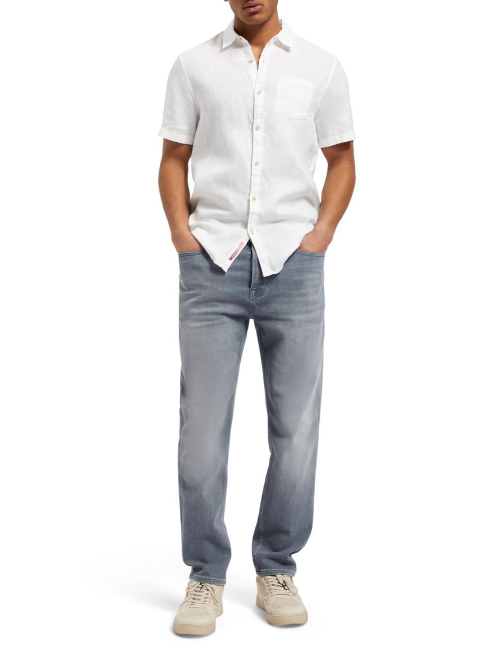 THE DROP REGULAR TAPER JEANS ON BOARD