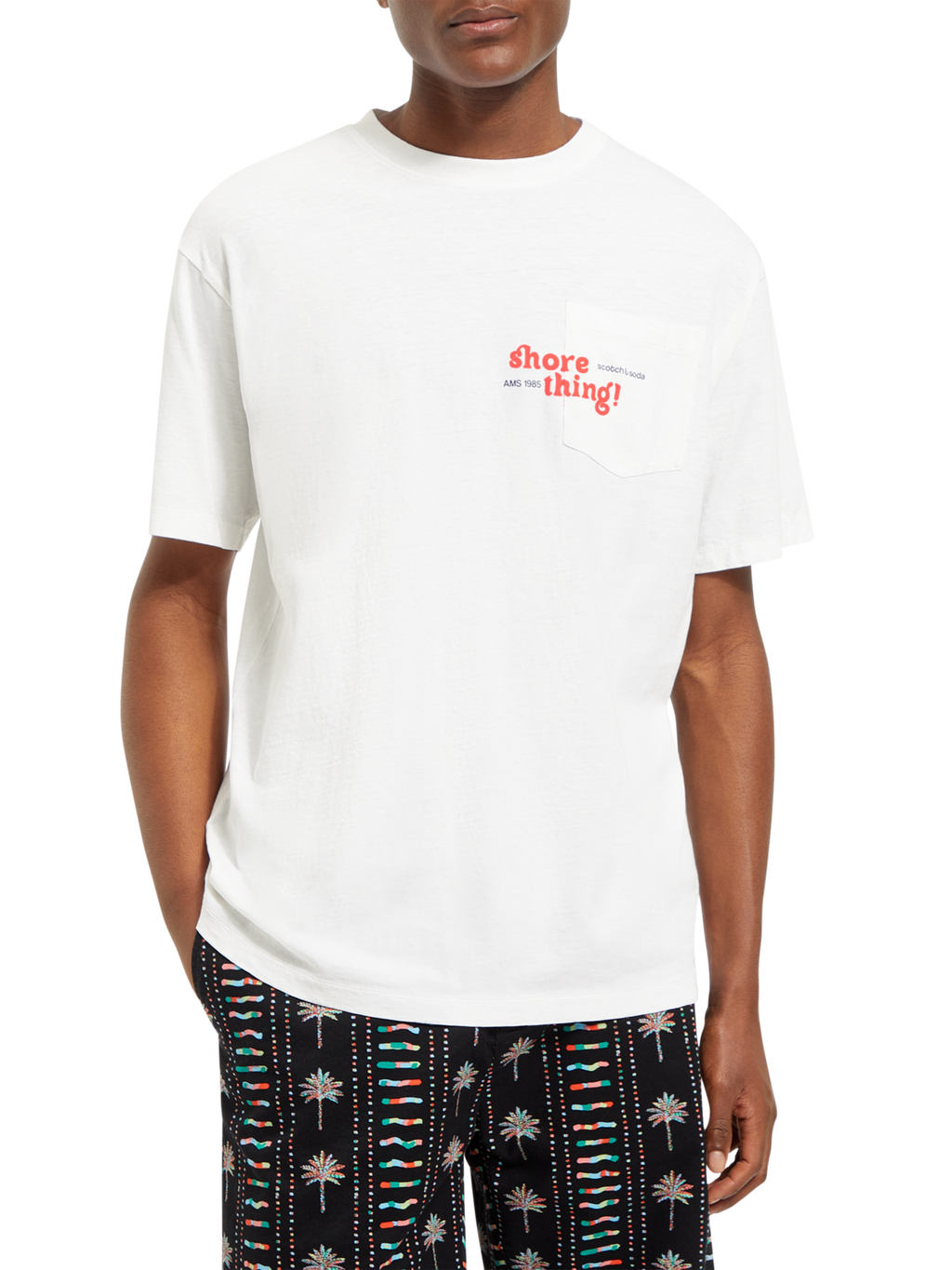 T-Shirt mit Artwork-Tasche