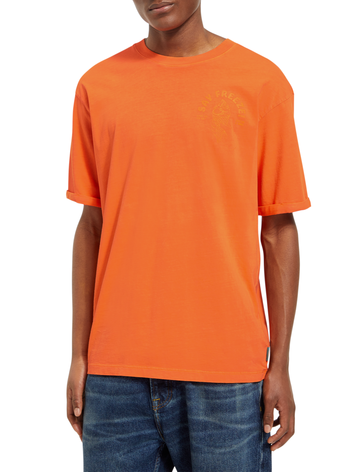 T-Shirt mit Garment-Dye-Artwork