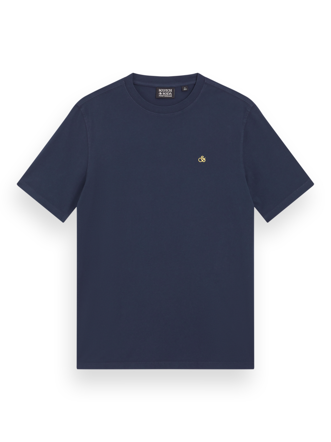 T-Shirt mit Rundhalsausschnitt und Logo im Stückfärbungsverfahren