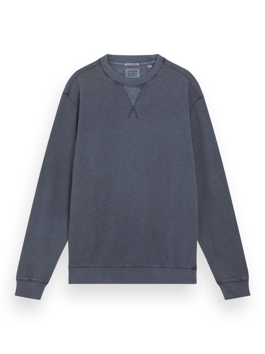 GARMENT-DYED STRUCTURED SWEATSHIRT