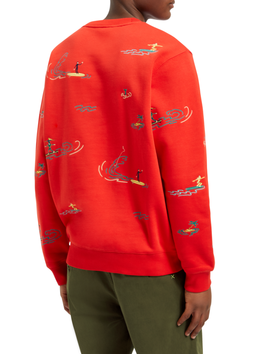 ALL-OVER EMBROIDERY SWEATSHIRT