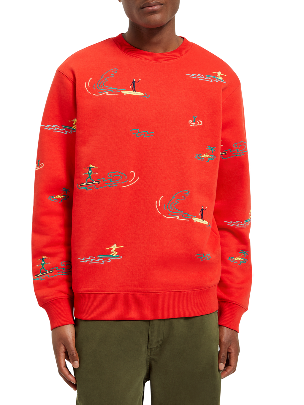 ALL-OVER EMBROIDERY SWEATSHIRT