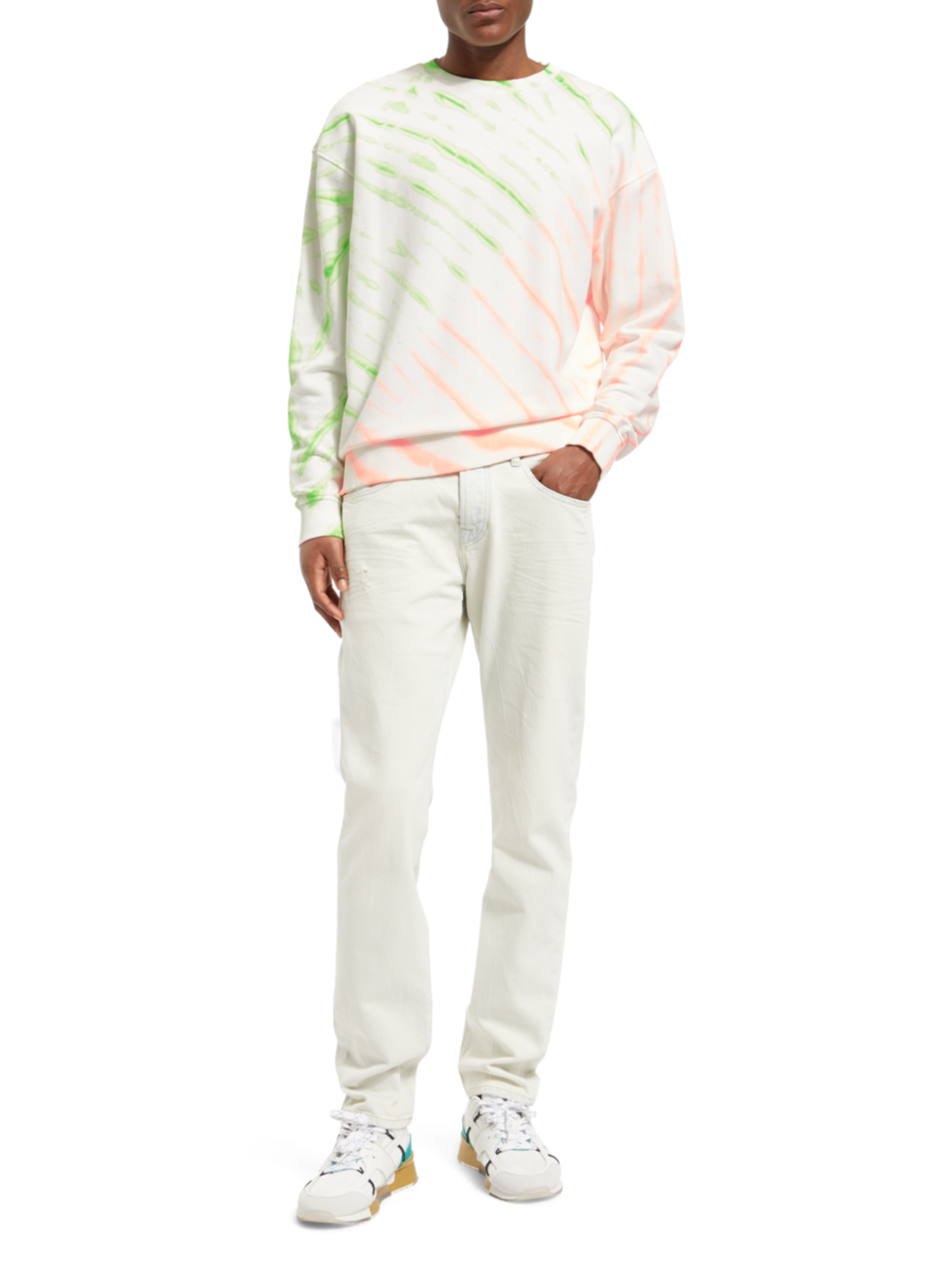 DIAGONAL TIE-DYED SWEATSHIRT