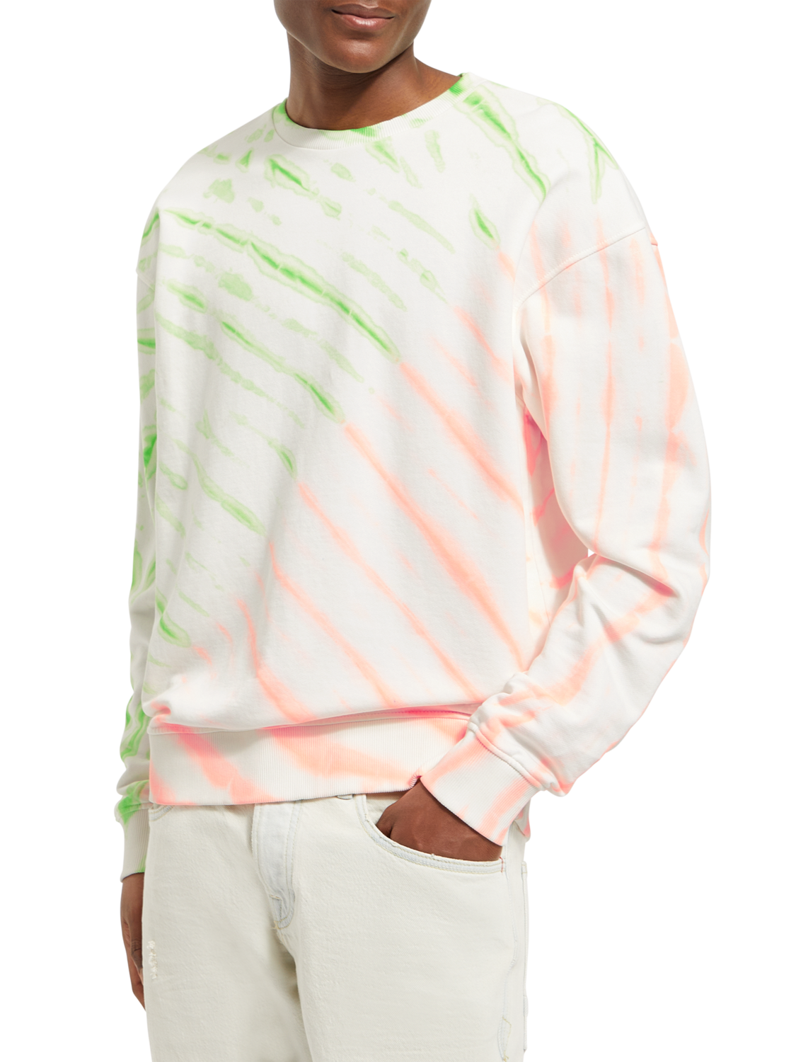 DIAGONAL TIE-DYED SWEATSHIRT
