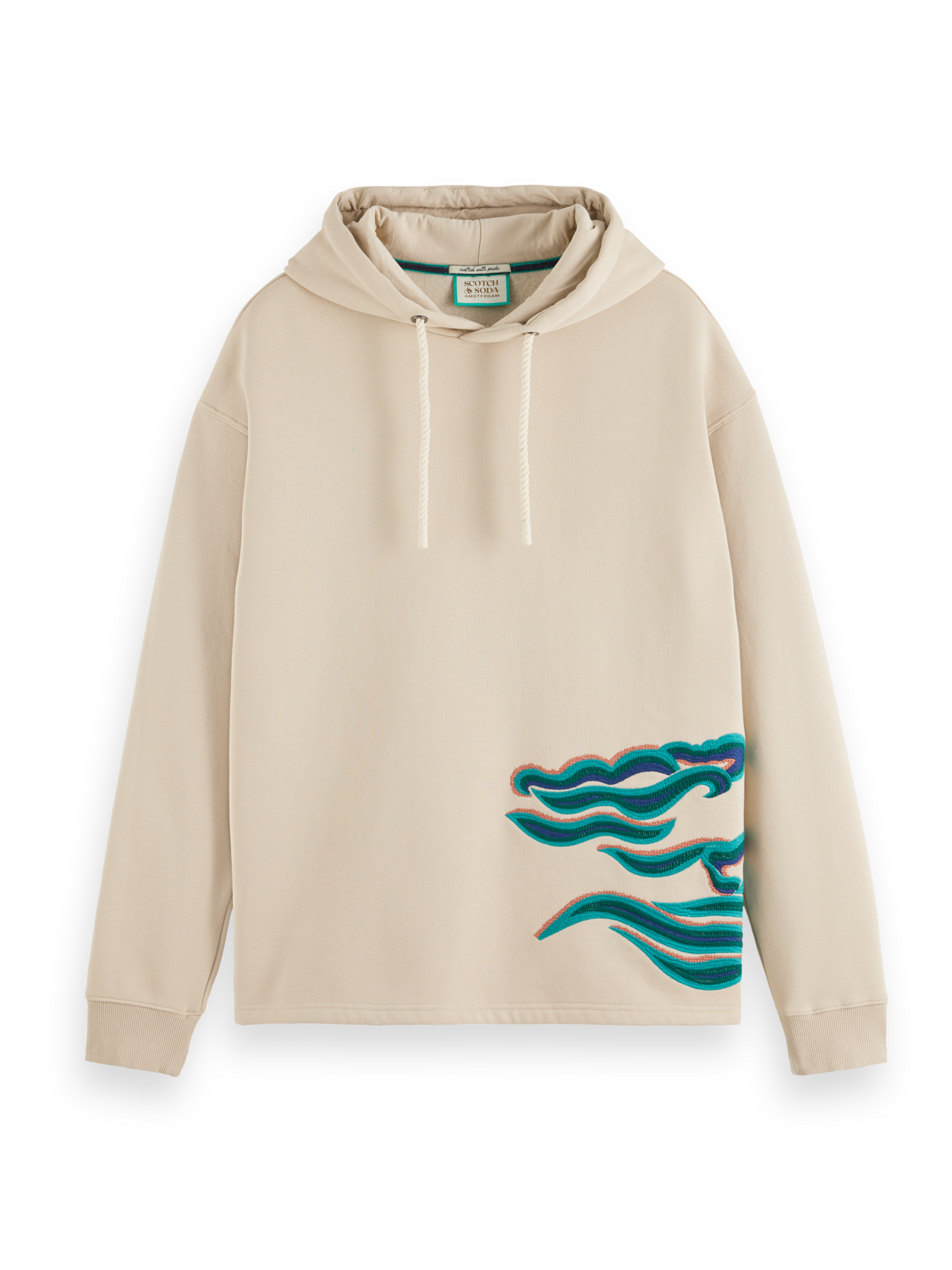 WAVE EMBROIDERY HOODIE