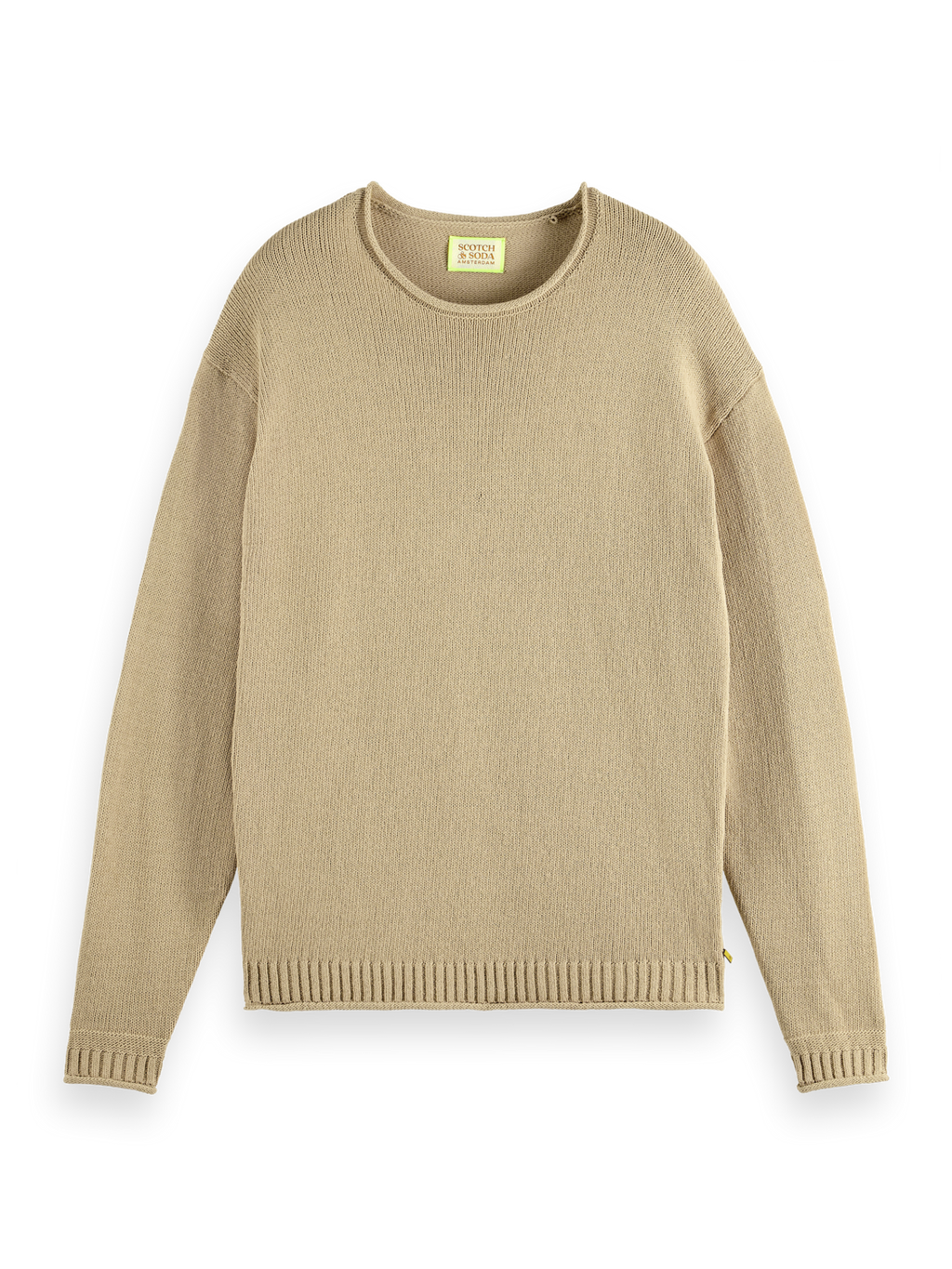 PULLOVER WITH ROLLED EDGES