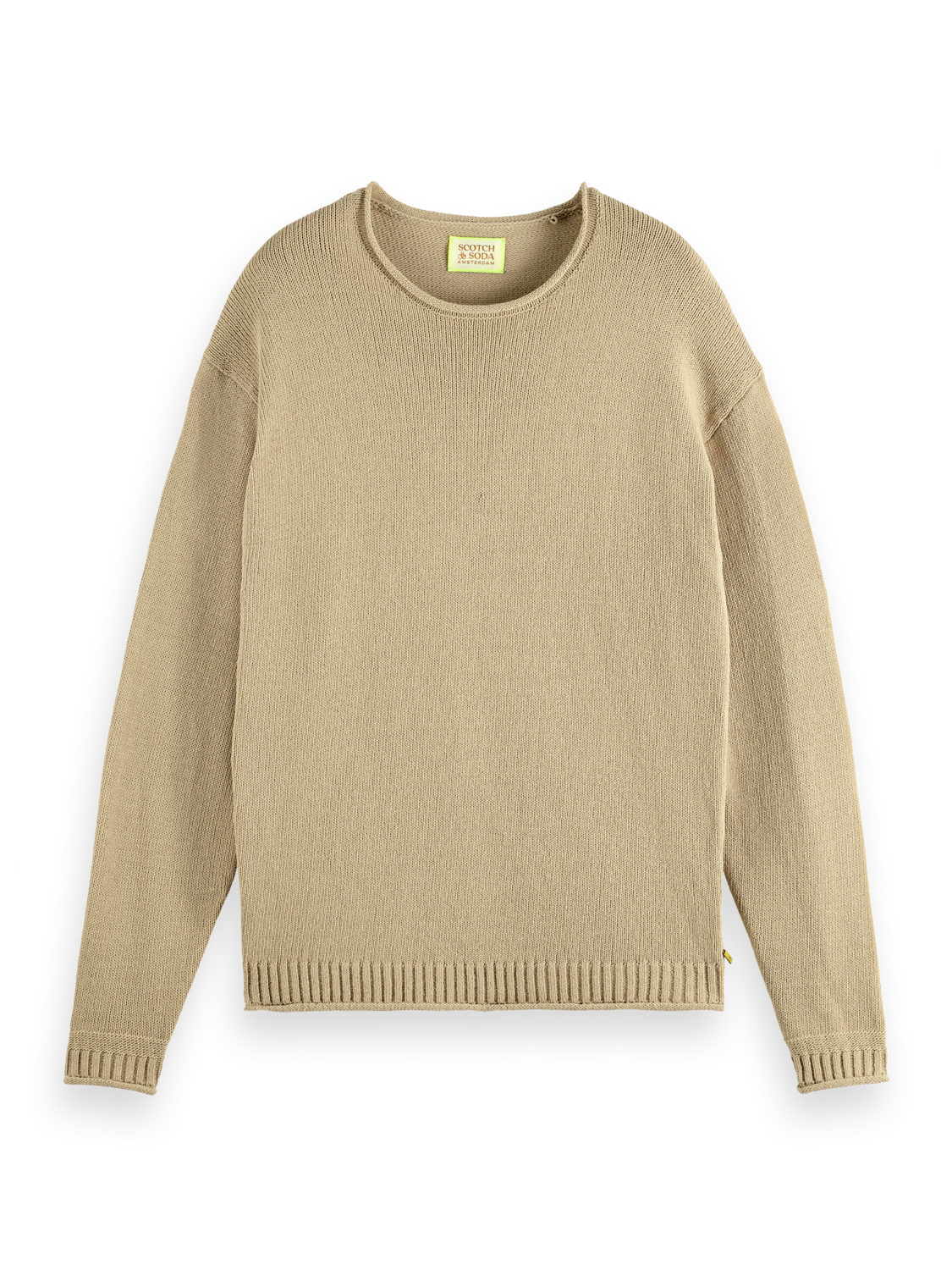 PULLOVER WITH ROLLED EDGES