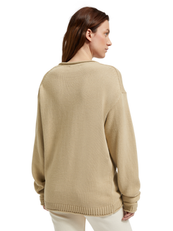 PULLOVER WITH ROLLED EDGES