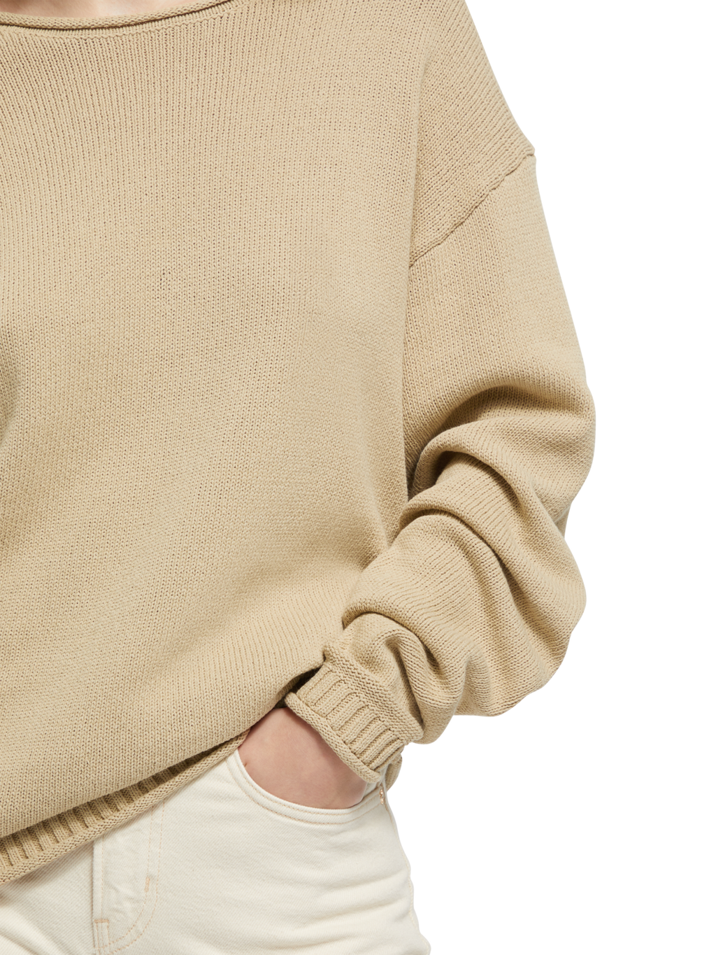 PULLOVER WITH ROLLED EDGES