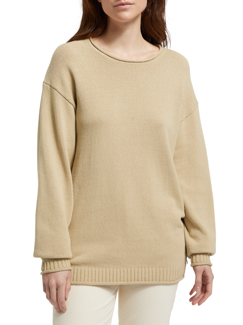 Pullover mit Rollkanten