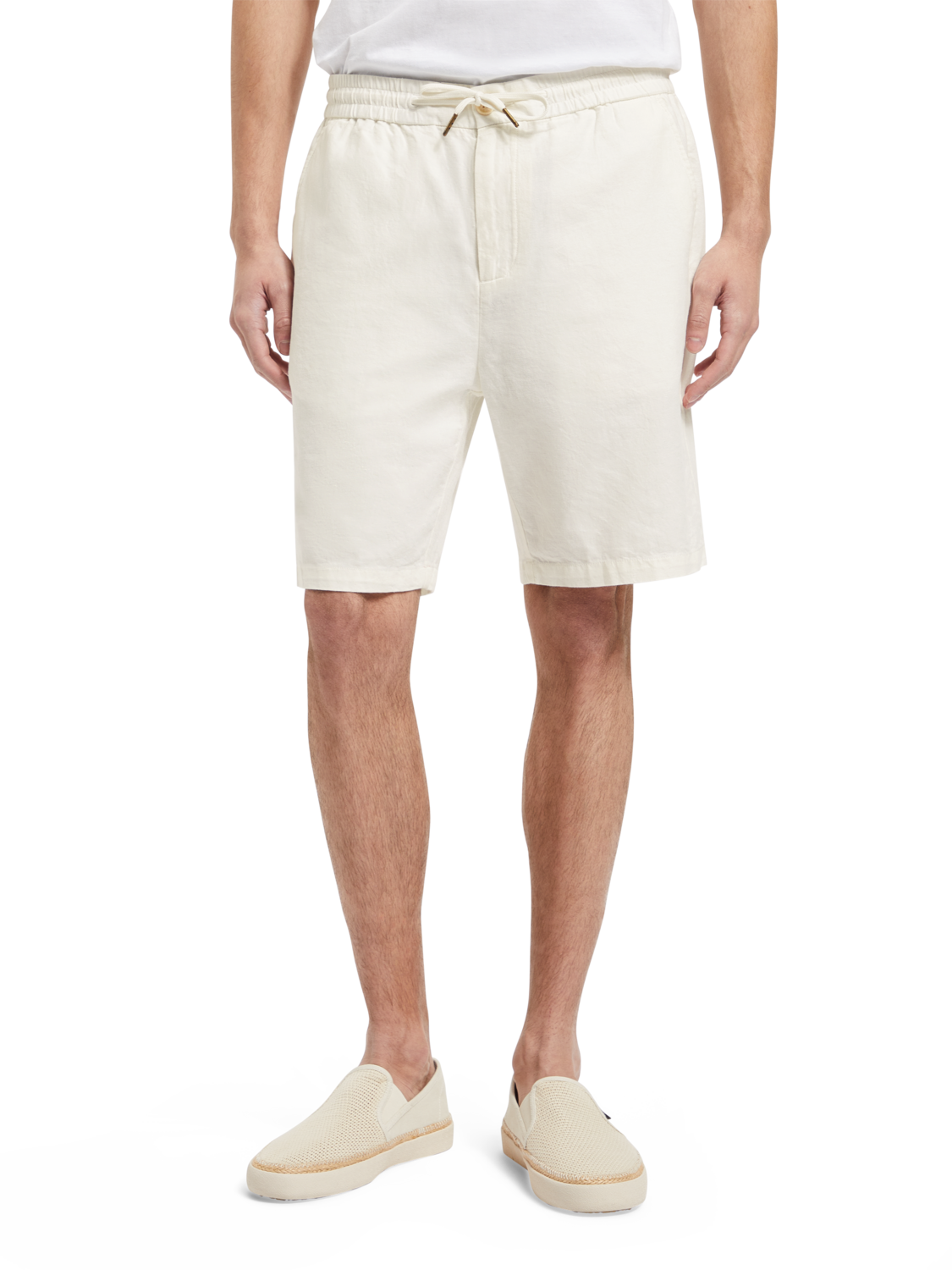 Fave – Bermuda aus Baumwoll-/Leinen-Twill