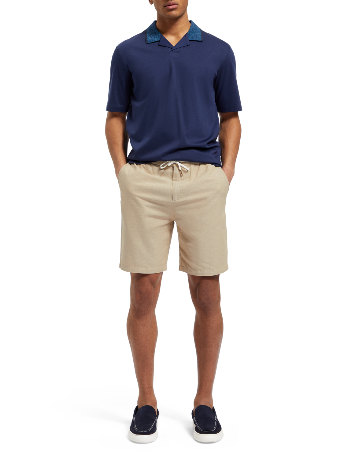 Fave – Bermuda aus Baumwoll-/Leinen-Twill