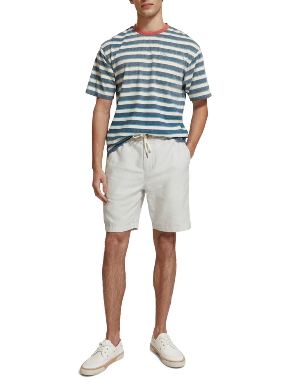 FAVE- COTTON/LINEN TWILL BERMUDA