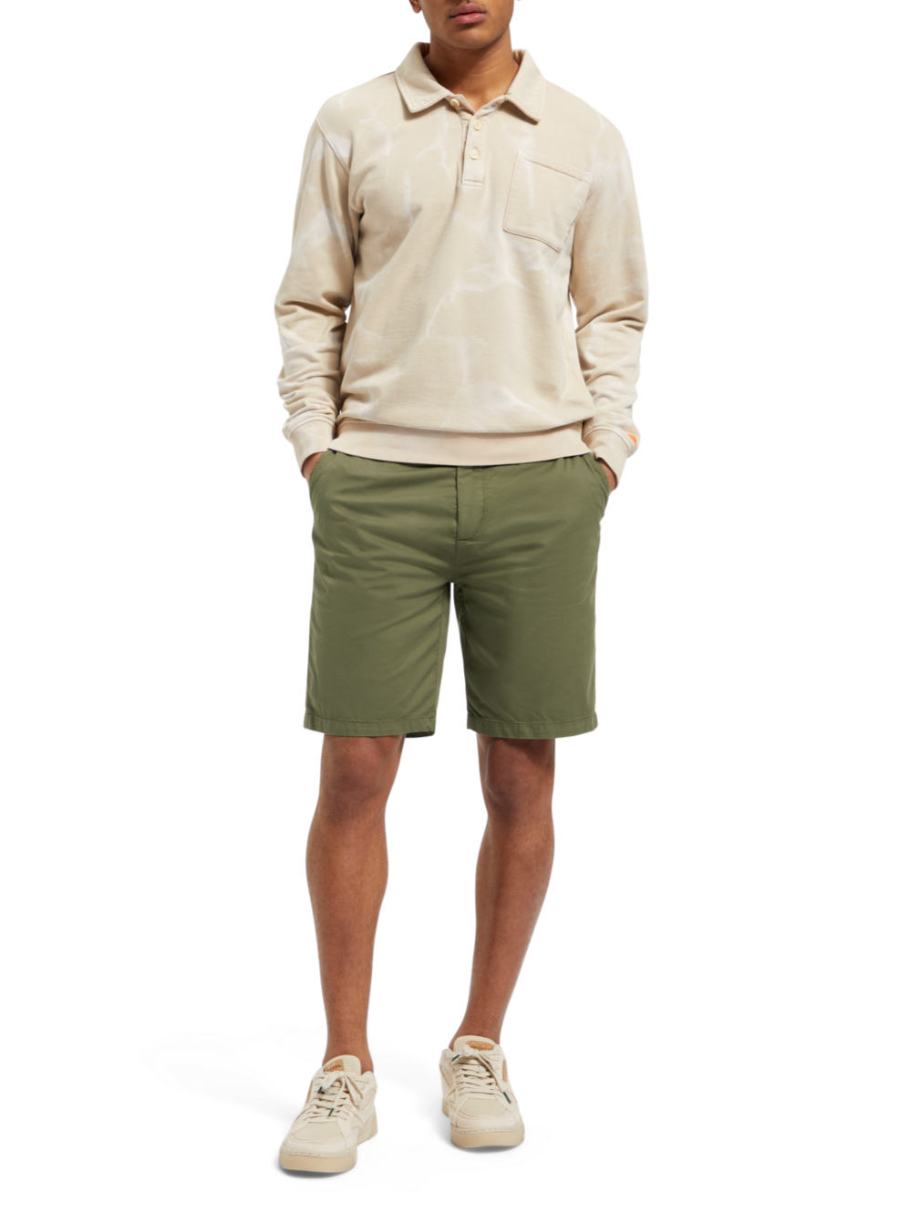 STUART- GARMENT-DYED PIMA COTTON CHINO SHORT