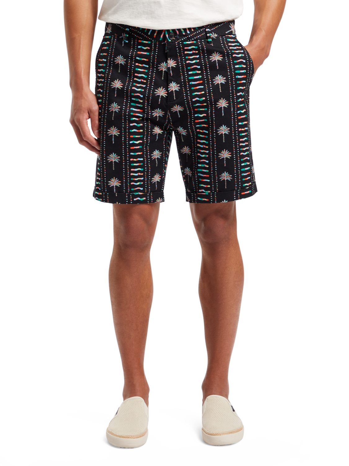 STUART- PRINTED STRETCH-COTTON CHINO SHORT