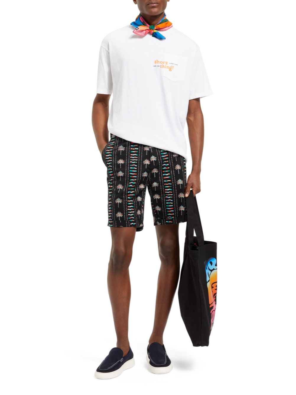 STUART- PRINTED STRETCH-COTTON CHINO SHORT