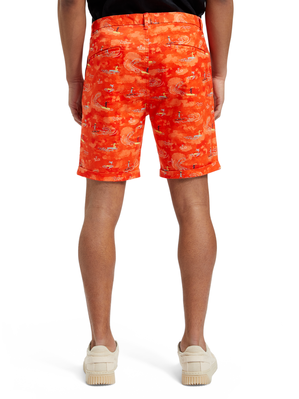 STUART- PRINTED STRETCH-COTTON CHINO SHORT