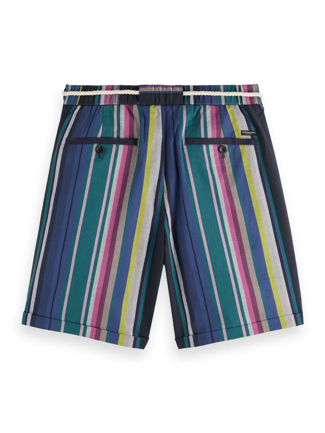 TWILT - BLANKET-STRIPED COTTON-TWILL SHORT