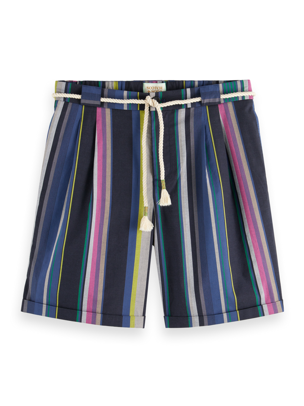 TWILT - BLANKET-STRIPED COTTON-TWILL SHORT