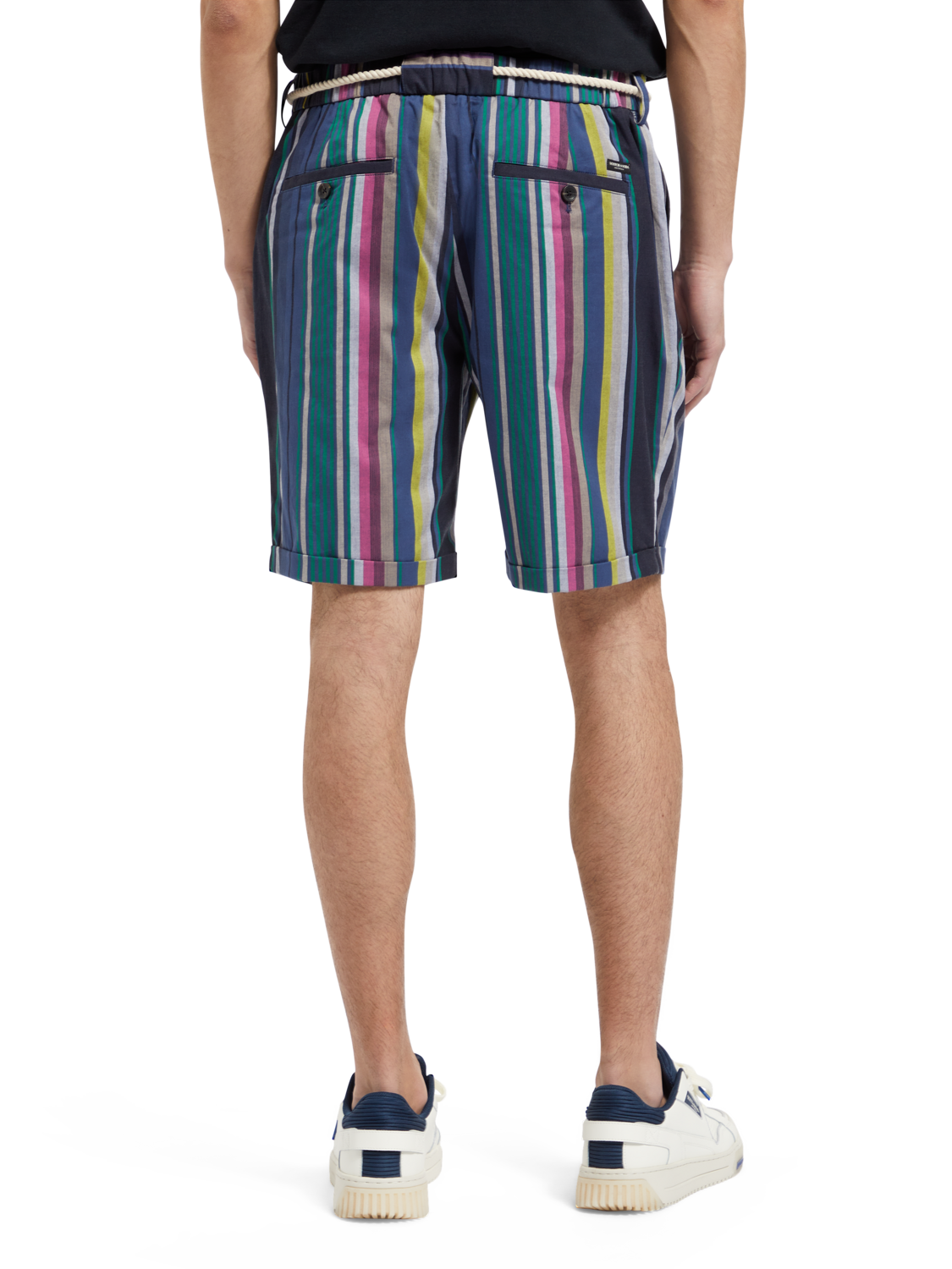 TWILT - BLANKET-STRIPED COTTON-TWILL SHORT