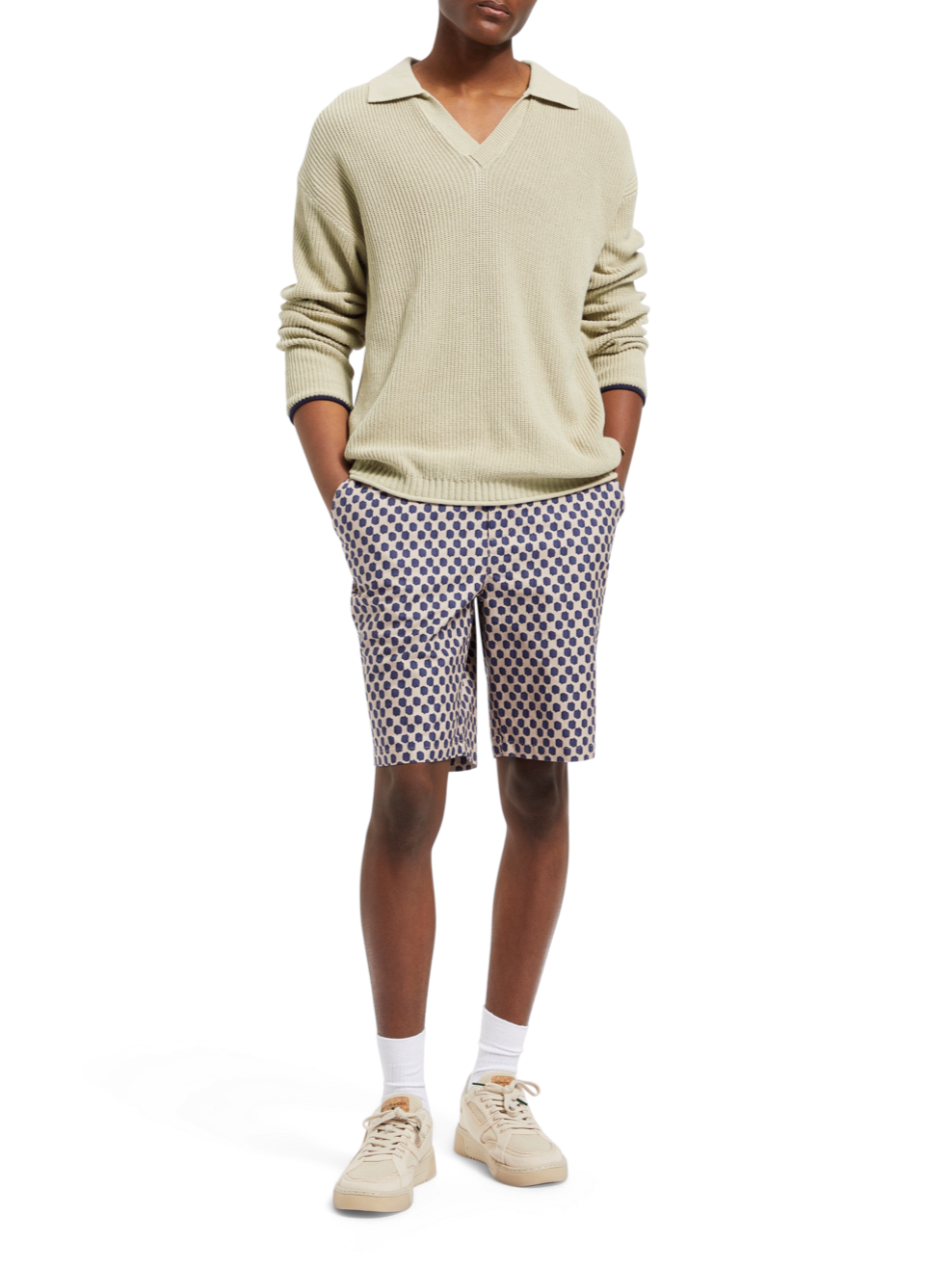 DRIFT- PRINTED LIGHTWEIGHT COTTON CANVAS SHORT